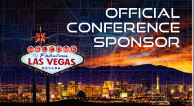 Image of Las Vegas with the words Official Conference Sponsor